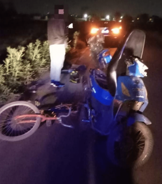 accidente moto bicicleta lesiones