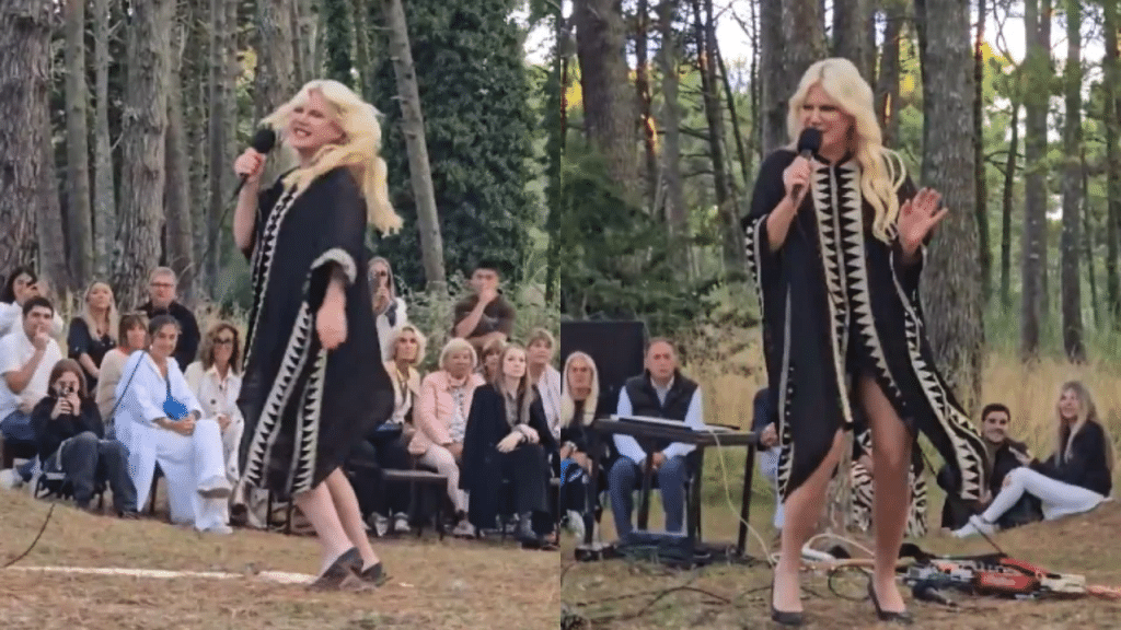 Esmeralda Mitre fue el alma de la fiesta y cantó en un exclusivo evento