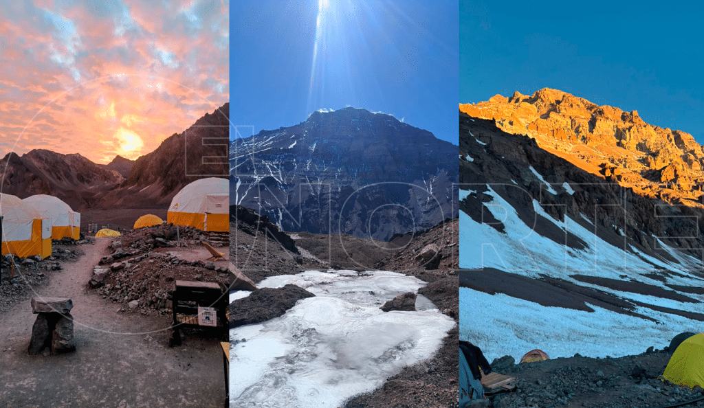 nicoleña viviendo en el Aconcagua altura